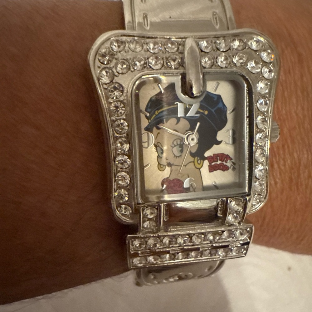 Betty Boop Silver Crystal Jewelry Piece